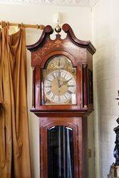 Lovely Quality Late Victorian Inlaid Walnut Longcase Clock 