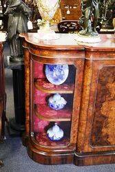 Fine Quality Mid Victorian Burr Walnut Inlaid Credenza 