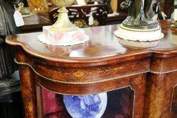 Fine Quality Mid Victorian Burr Walnut Inlaid Credenza 