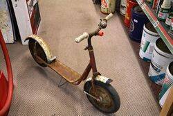 Large Vintage Childs Scooter with Brake Stand 