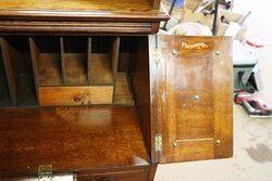 Antique Englisher Oak 9 Drawer Fall Front Desk