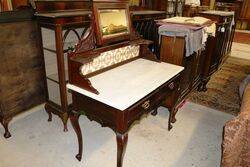 Quality Antique Mahogany Marble Top Wash Stand 