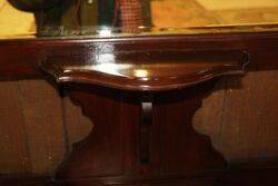 Quality Antique Mahogany Mirror Back Hall Stand 