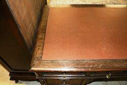 1920and39s Oak 5 Drawer Writing Desk 