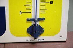 Vintage Duckhams Motor Oil Enamel Thermometer 