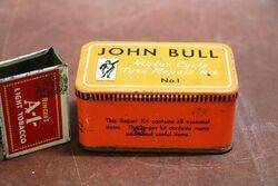 Vintage John Bull Motor Cycle Tyre Repair Kit Tin 