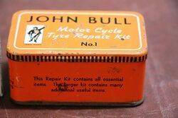 Vintage John Bull Motor Cycle Tyre Repair Kit Tin 