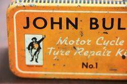 Vintage John Bull Motor Cycle Tyre Repair Kit Tin 