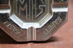 Rare MG Cars Chrome Plated Embossed Ash Tray