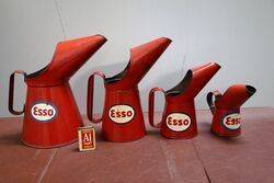 Vintage Matched Set of 4 ESSO Pourer Jugs 