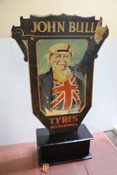 1930and39s John Bull Tyres Dia Cut Showcard Display 