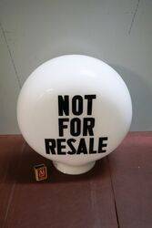 Genuine NOT FOR SALE Pill Shape Glass Petrol Pump Globe