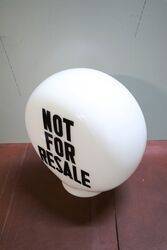 Genuine NOT FOR SALE Pill Shape Glass Petrol Pump Globe