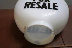 Genuine NOT FOR SALE Pill Shape Glass Petrol Pump Globe