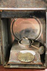 Antique TrainAuto Carriage Red Lens Oil Lamp Lantern 