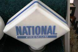 Genuine National Premium Glass Petrol Pump Globe  