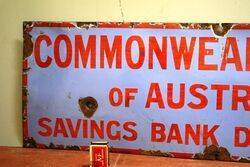 Genuine Commonwealth Bank of Australia Blue Enamel Sign 