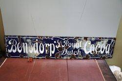 Antique Bonsdorp Royal Dutch Cocoa Enamel Sign 