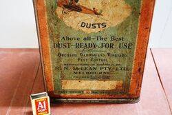 Antique Plane Dusts 20lbs Pictorial Tin 