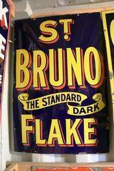 Vintage St Bruno Flake Enamel Sign