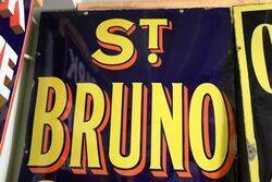 Vintage St Bruno Flake Enamel Sign