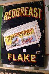 Old Redbreast Flake Pictorial Enamel Sign