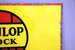 Vintage Dunlop Stock Tyre Service Enamel Adv Sign 