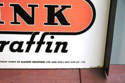 Vintage Aladdin Pink Paraffin Double Sided Enamel Sign