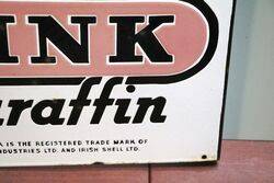 Vintage Aladdin Pink Paraffin Double Sided Enamel Sign 