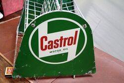 Vintage Castrol Z Motor Oil Tins Forecourt Rack 