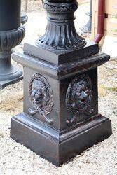 Cast Iron Three Tier Windsor Fountain on Lion Head Base 