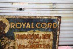 Antique Royal Cord Pictorial Tin Sign 