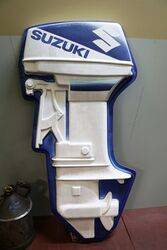 3D Pressed Plastic Suzuki Outboard Motor Advertising Sign 