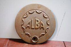 Vintage Cast Iron Sandblasted ALBA Tank Cover