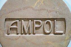 Vintage Cast Iron Sandblasted AMPOL Tank Cover