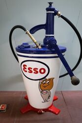 Stunning Vintage ESSO Gear Oil Dispenser 