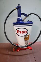 Stunning Vintage ESSO Gear Oil Dispenser 