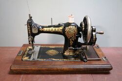 Antique Jones Family Sewing Machine and Case 