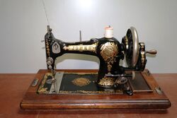 Antique Jones Family Sewing Machine and Case 