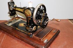 Antique Jones Family Sewing Machine and Case 