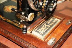 Antique Jones Family Sewing Machine and Case 