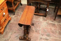 C20th Miniature Oak Gate Leg Table 