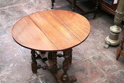 C20th Miniature Oak Gate Leg Table 