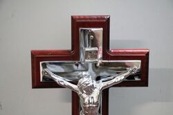 Large Vintage Chrome Plated Crucifix 