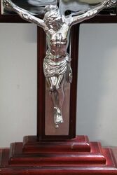 Large Vintage Chrome Plated Crucifix 