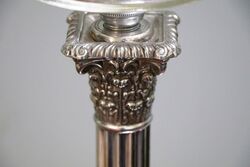 Stunning Victorian Corinthian Column Banquet Lamp 