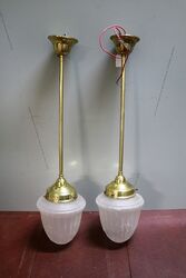 Pair of C20th Ceiling Lamps  