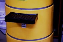 Massive Pennzoil Plastic Dispensing Oil Drum Cabinet 