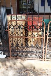 Pair of Antique 10 foot Federation Wrought Iron Gates 