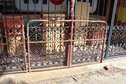 Pair of Antique 10 foot Federation Wrought Iron Gates 